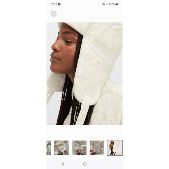 New Fabletics Egert Quilted Aviator Hat Cap NWT